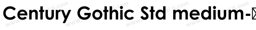 Century Gothic Std medium字体转换